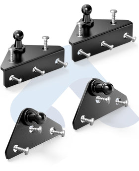ARANA front packaging view showing complete 4-piece bracket kit and screws for quick install