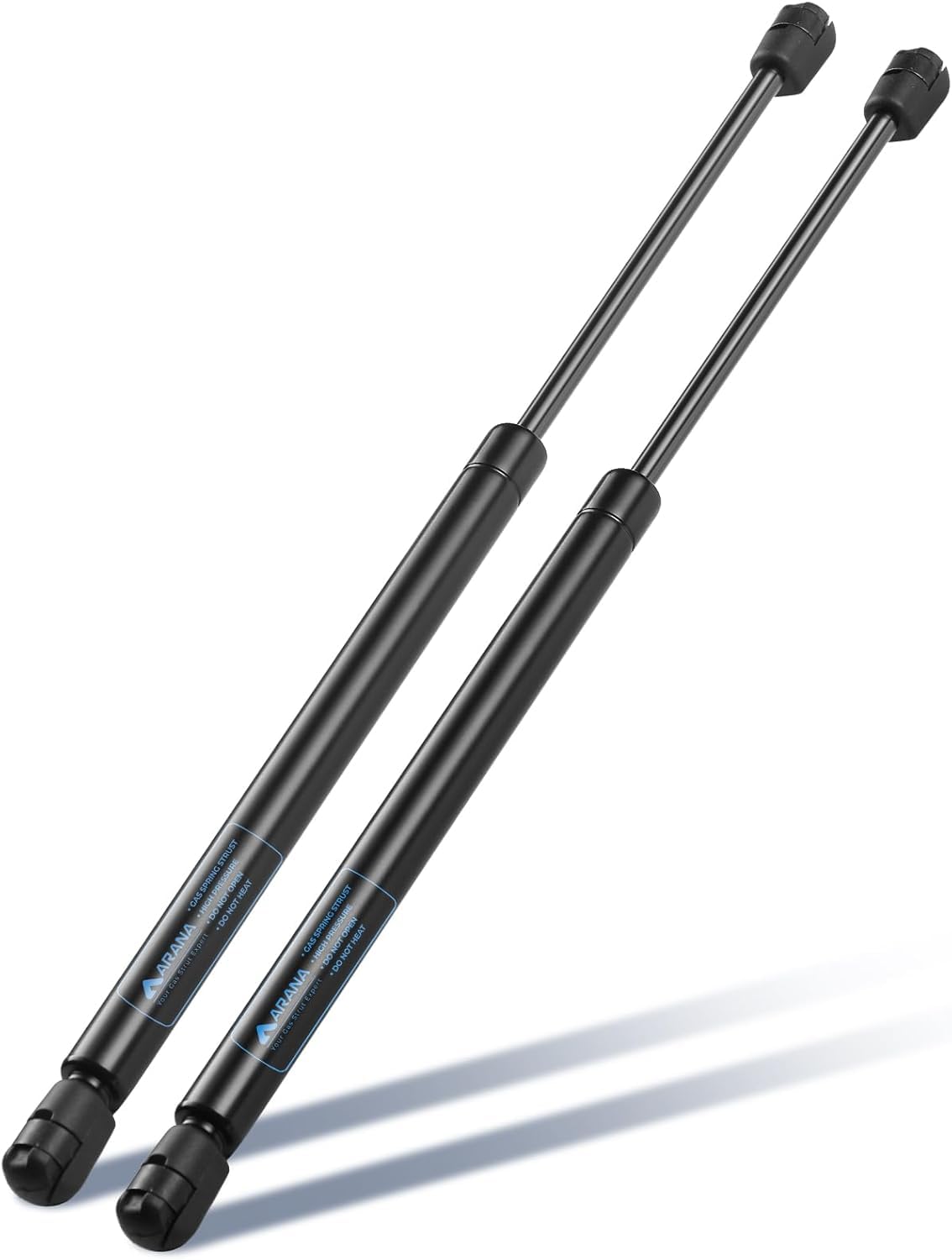 ARANA front view of both 17-inch gas struts showing fit and finish for reliable replacement