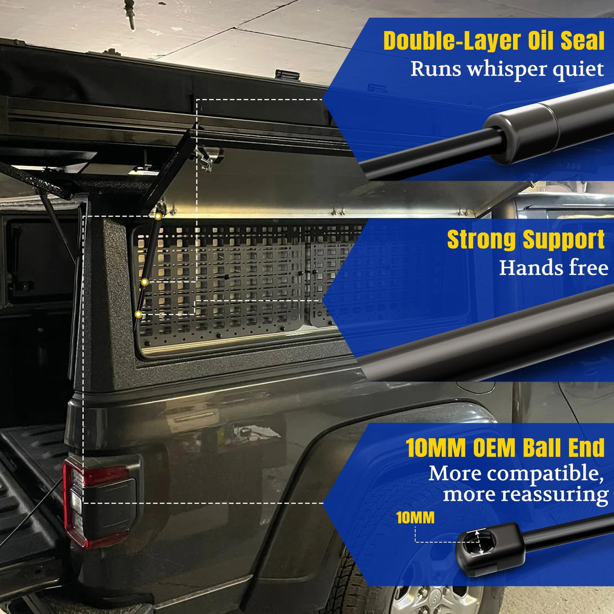ARANA strut installed on RV compartment door for safe access