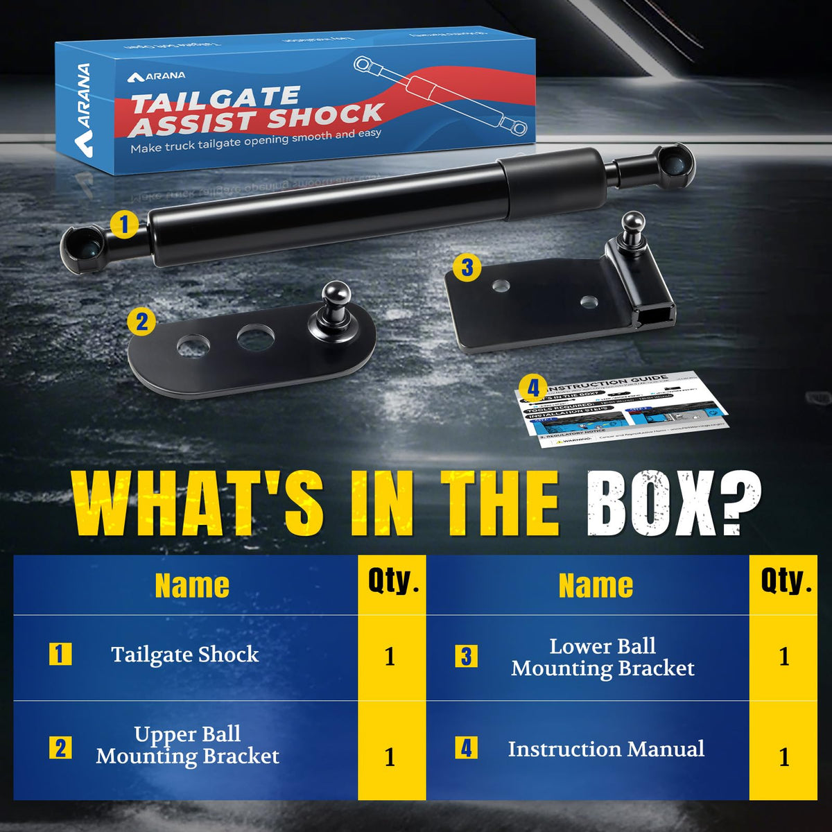 ARANA kit installed on Silverado tailgate demonstrating quieter, controlled opening