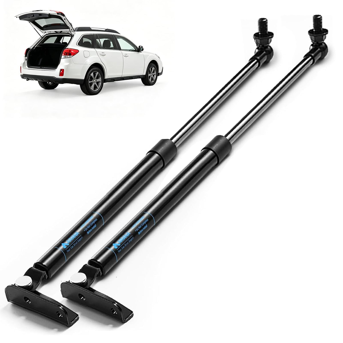ARANA rear hatch struts front view showing fit and finish benefit