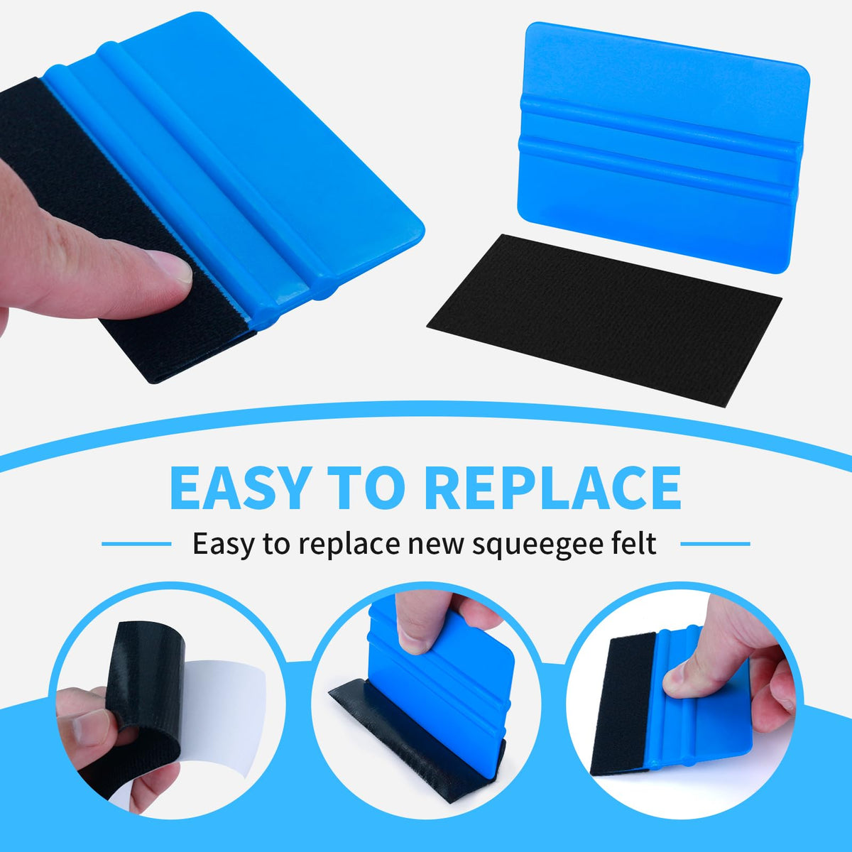 Arayker six-inch squeegee in hand demonstrating ergonomic grip and improved application control