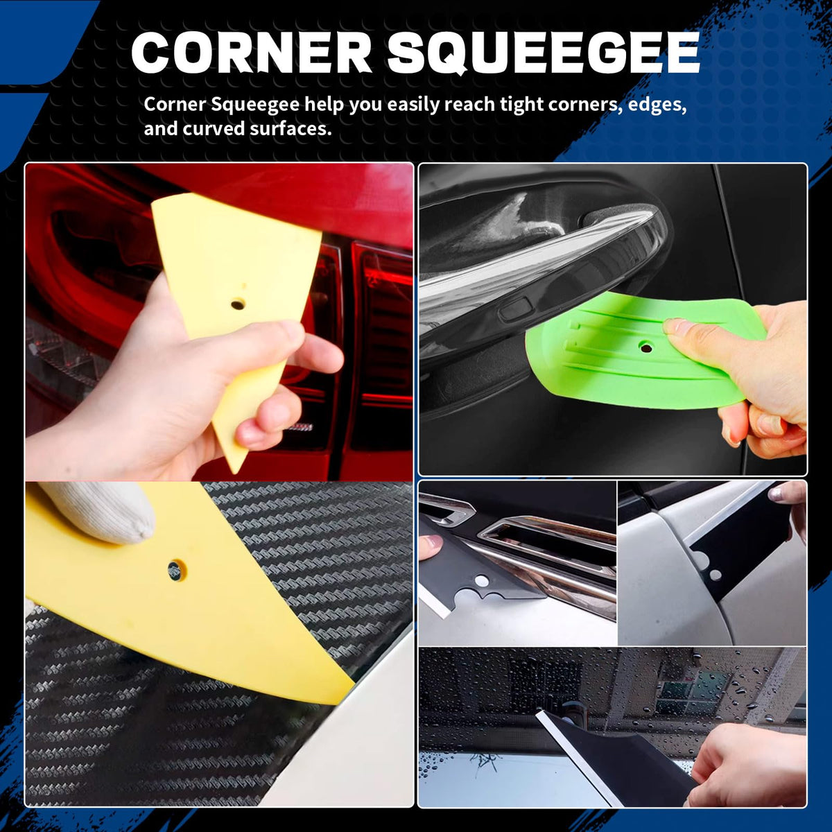 Arayker felt squeegee close-up highlighting soft edge that protects paint during smoothing