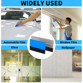 Arayker squeegees on a car door for scale to speed up large-panel vinyl installs