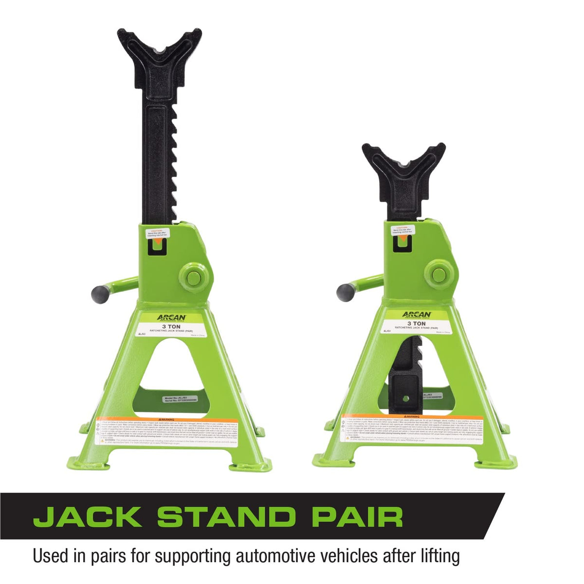 ARCAN jack stands saddle close-up highlighting contoured seat and secure positioning benefit