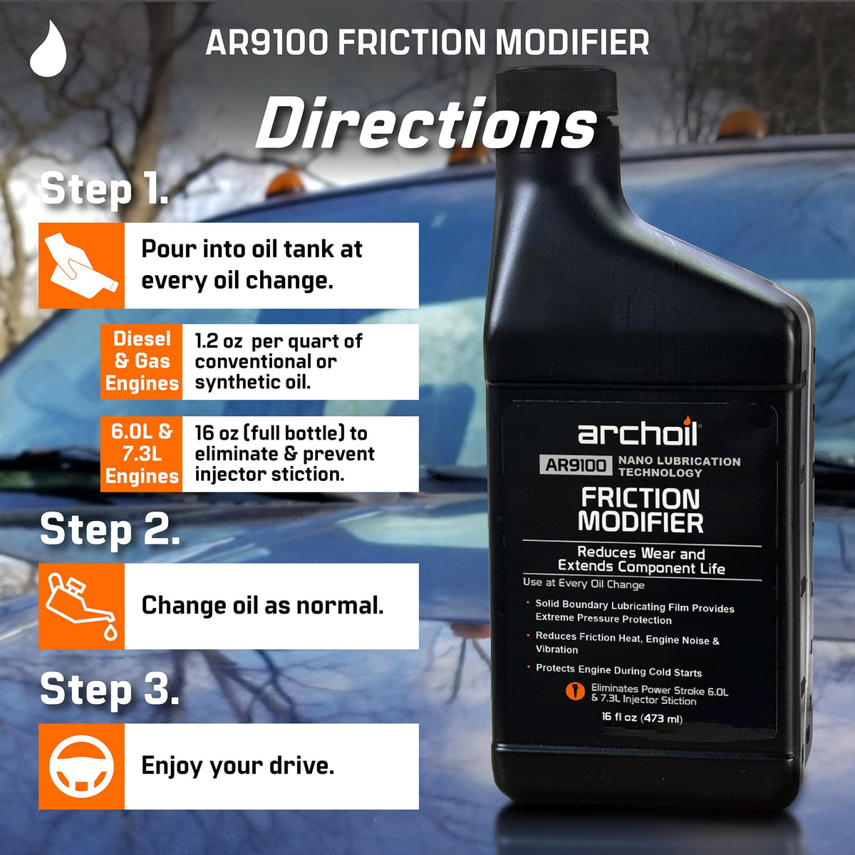 Archoil AR9100 on workshop bench with tools showing pro-grade maintenance benefit