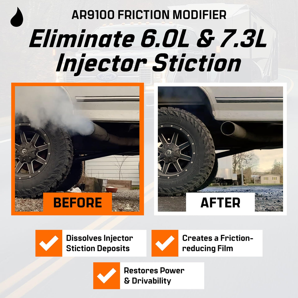 Archoil AR9100 pouring into oil filler illustrating easy application benefit