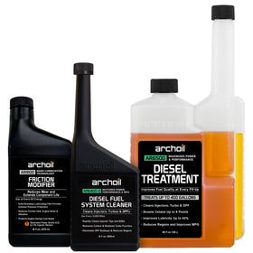 Archoil kit front packaging showing full set and benefit of comprehensive diesel care