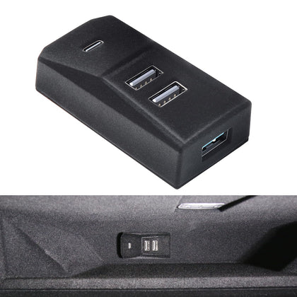 Arcoche front docking station showing four USB ports and OEM fit benefit