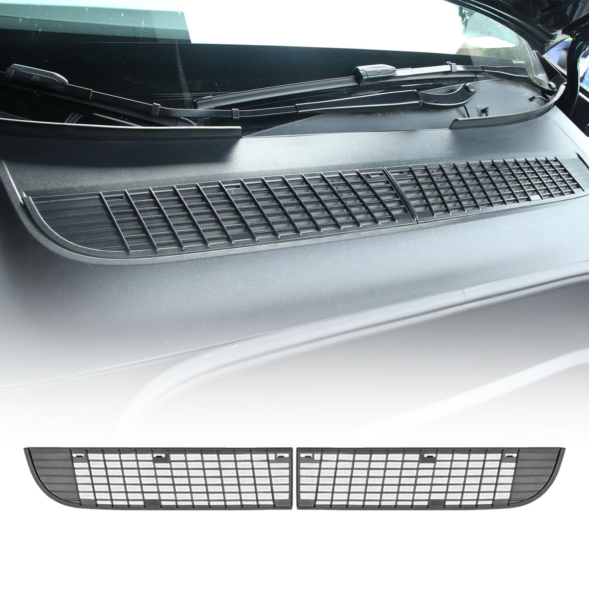 Arcoche grille front view showing fit and neat finish protecting intake