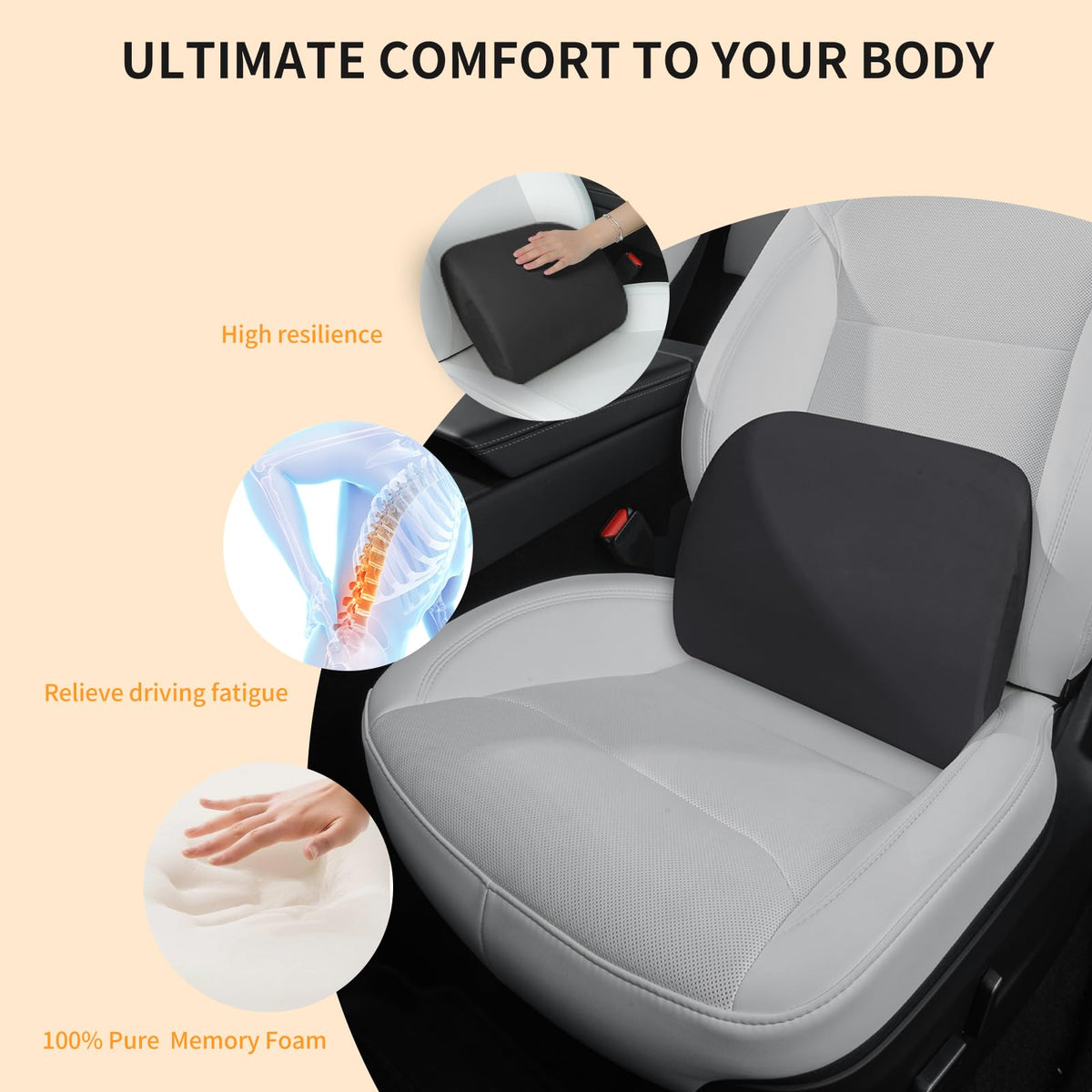 Arcoche installed neck support in use providing stable driving posture