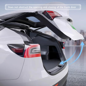 Arcoche lifestyle shot of Model Y loading groceries showing practical bumper protection