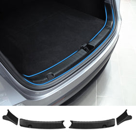 Arcoche front view of rear bumper guard showing precise Model Y fit and protection