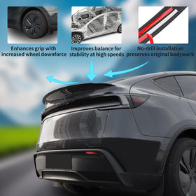 Arcoche spoiler hardware and label displayed for easy bolt-on installation benefit