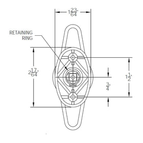 ARE T-handle on an open camper shell rear door in outdoor setting demonstrating secure access