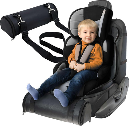 Arejonner front view black leather foot rest showing compact shape and easy-clean surface