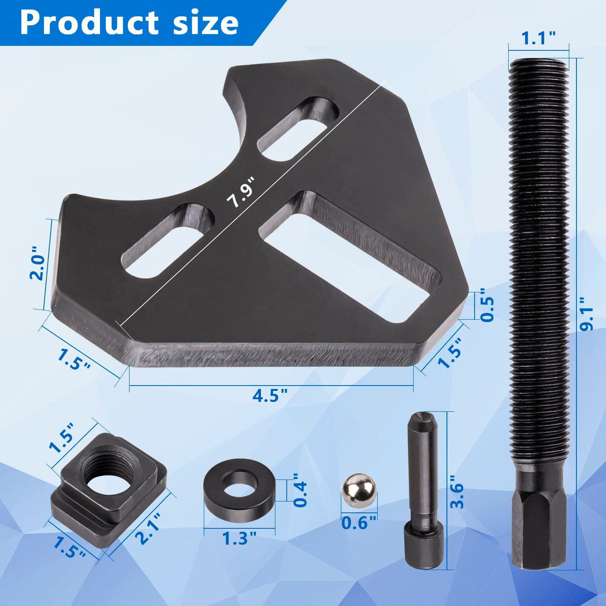 aremnry drive plate with washers and lug nuts demonstrated secure fit