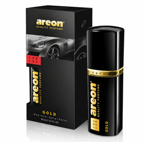 AREON Gold front packaging showing premium bottle and label, elegant presentation benefit