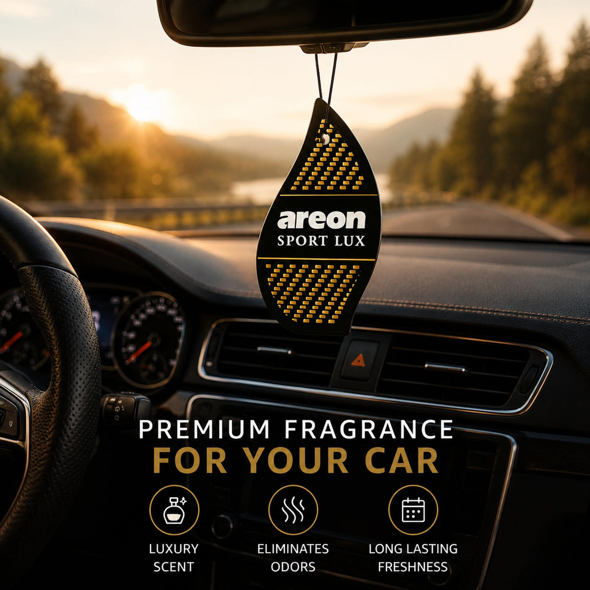AREON SL-Gold single card close-up highlighting texture and premium scent delivery benefit