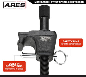 ARES detent pin locking mechanism demonstrating safe spring hold