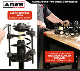 ARES V-threaded screw detail highlighting smooth precise compression