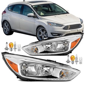 Aresparts front view headlight pair showing factory fit and better visibility