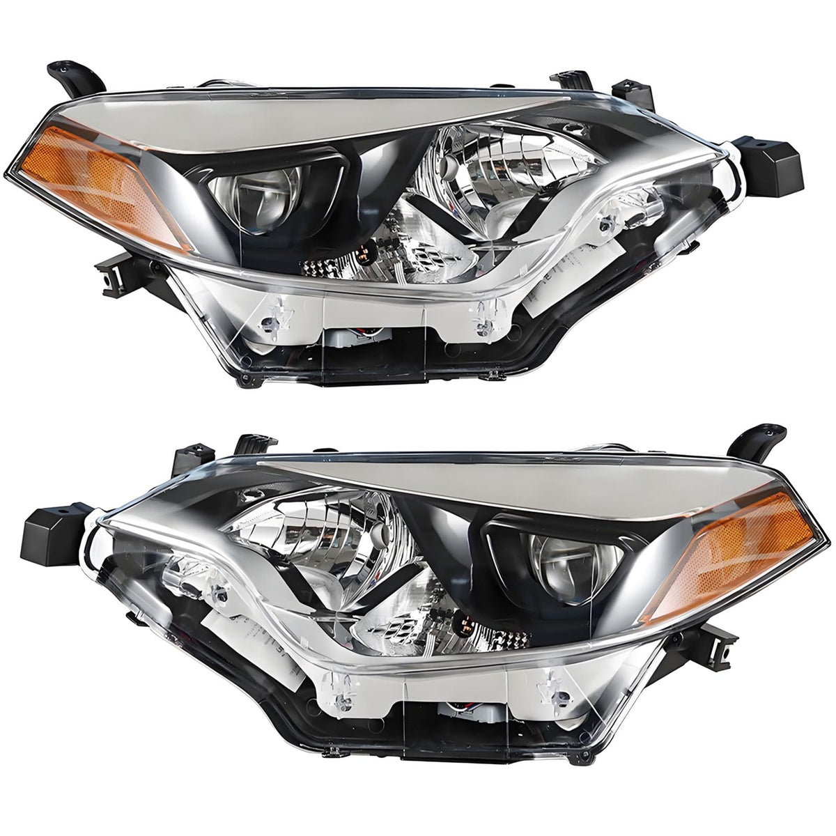 Aresparts headlights installed on 2015 Corolla illustrating direct-fit, improved appearance