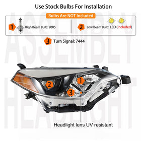 Aresparts passenger side headlight front view highlighting chrome reflector and clarity