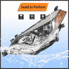Aresparts headlight next to ruler showing compact fit and accurate mounting dimensions