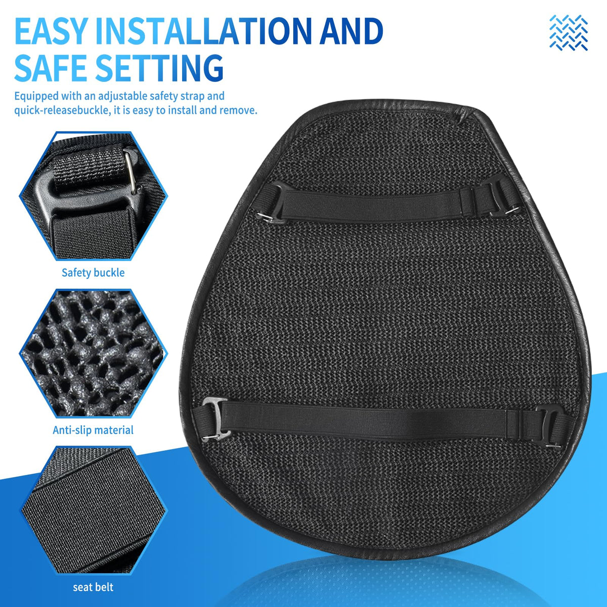 AriKroii anti-slip base texture showing strong grip and seat stability