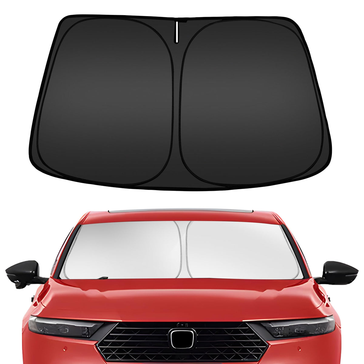 ARISMOTOR front view on Accord windshield showing full coverage benefit