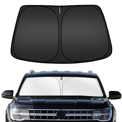 ARISMOTOR front view fitted on Atlas Cross Sport, protects interior from sun
