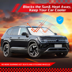 ARISMOTOR in parked Atlas Cross Sport outdoors, shields interior from heat