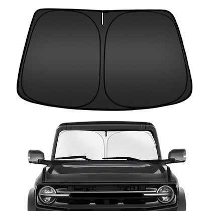 ARISMOTOR front view showing full windshield coverage and neat fit