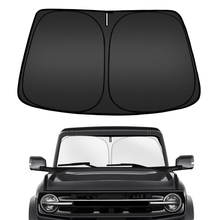 ARISMOTOR front view showing full windshield coverage and neat fit