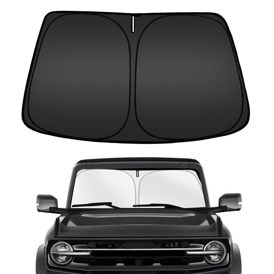 ARISMOTOR front view showing full windshield coverage and neat fit