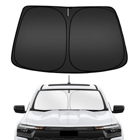 ARISMOTOR front view installed on Chevy Colorado windshield shows full coverage benefit