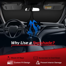 ARISMOTOR folded shade in compact storage bag for easy transport and storage