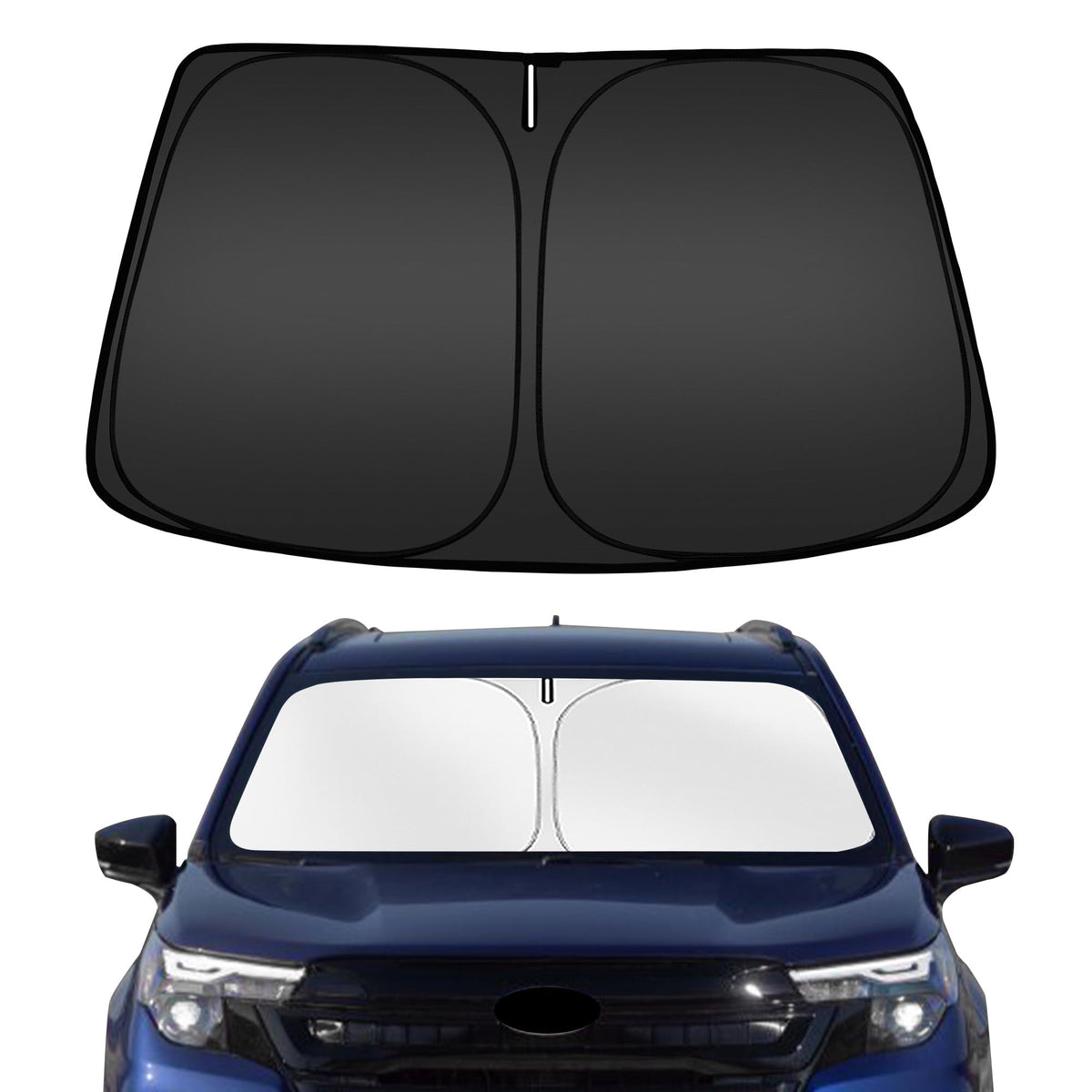 ARISMOTOR front view on Forester windshield showing full coverage and clean fit