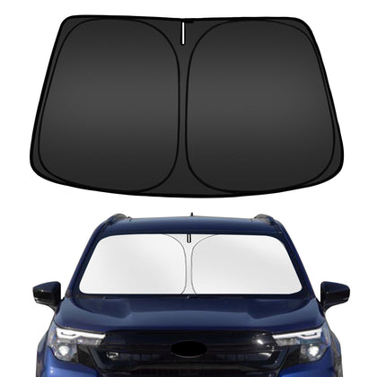 ARISMOTOR front view on Forester windshield showing full coverage and clean fit