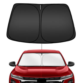 ARISMOTOR front view of fitted shade on Chevy Trax showing full coverage benefit