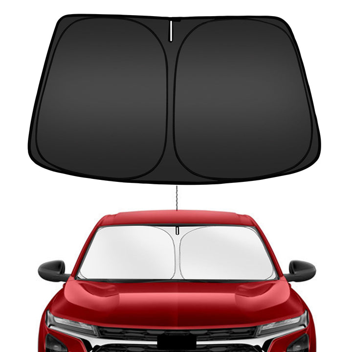 ARISMOTOR front view of fitted shade on Chevy Trax showing full coverage benefit