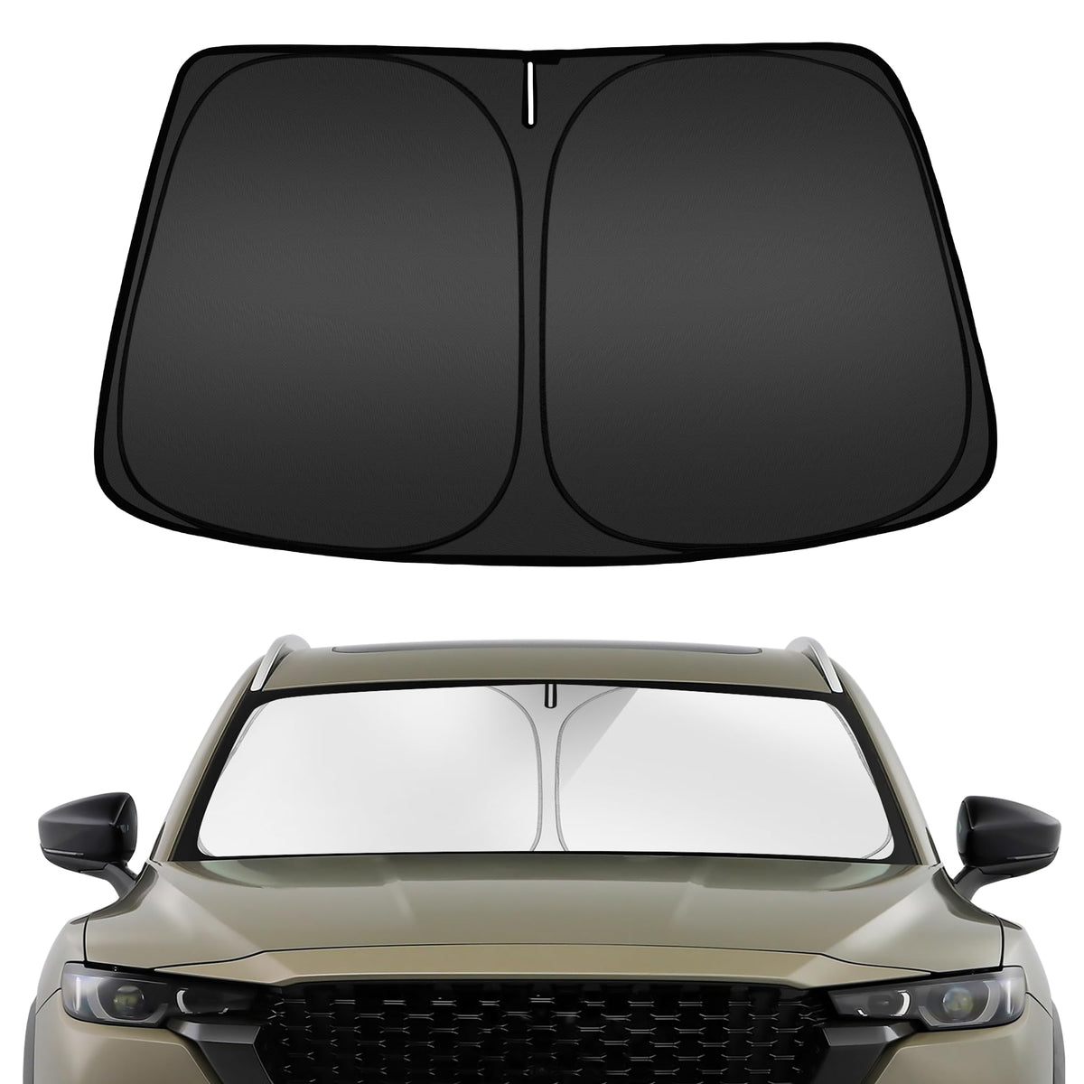 ARISMOTOR front view installed on Mazda CX-50 showing full coverage benefit