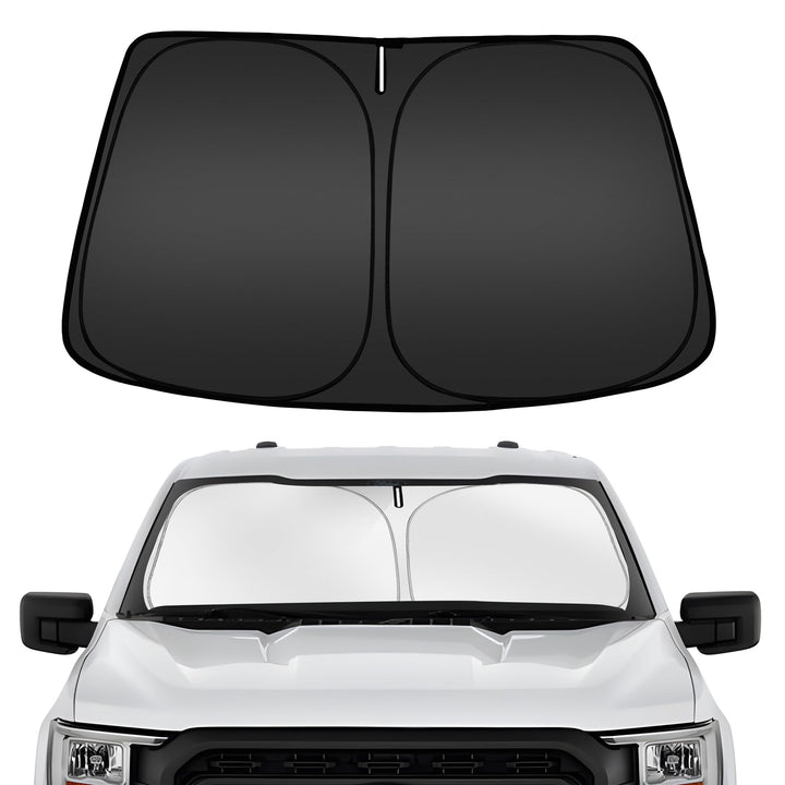 ARISMOTOR front view on Ford F-150 showing perfect fit and sun protection