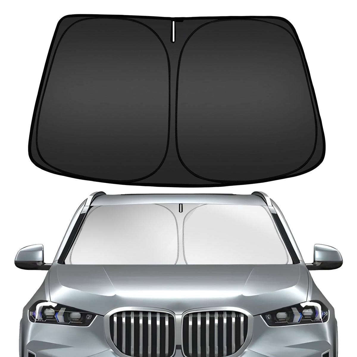 ARISMOTOR front view of windshield cover showing full fit and protection