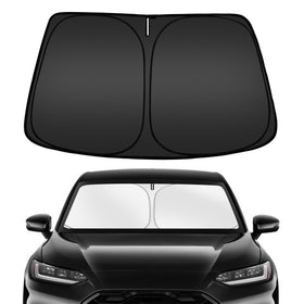ARISMOTOR front view showing full windshield coverage and neat fit benefits