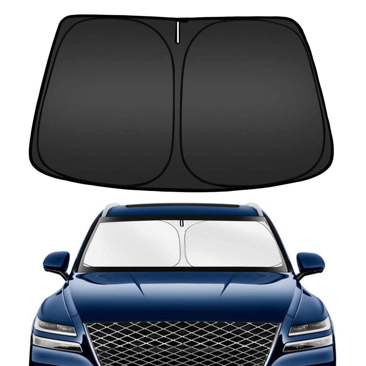 ARISMOTOR sun shade front packaging showing model fit and benefits