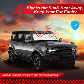 ARISMOTOR lifestyle image of Bronco parked under shade reducing cabin heat