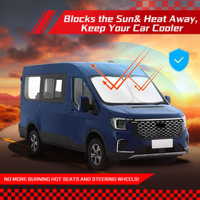 ARISMOTOR lifestyle scene with van parked in sun showing interior protection