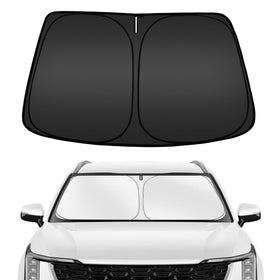 ARISMOTOR front view showing full windshield coverage and neat fit benefit